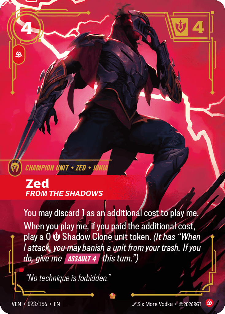 Zed, From the Shadows [VEN 023/166] (Foil)