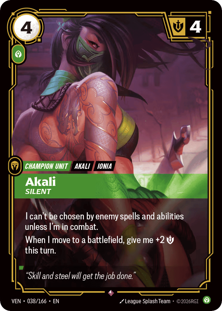 Akali, Silent [VEN 038/166] (Foil)