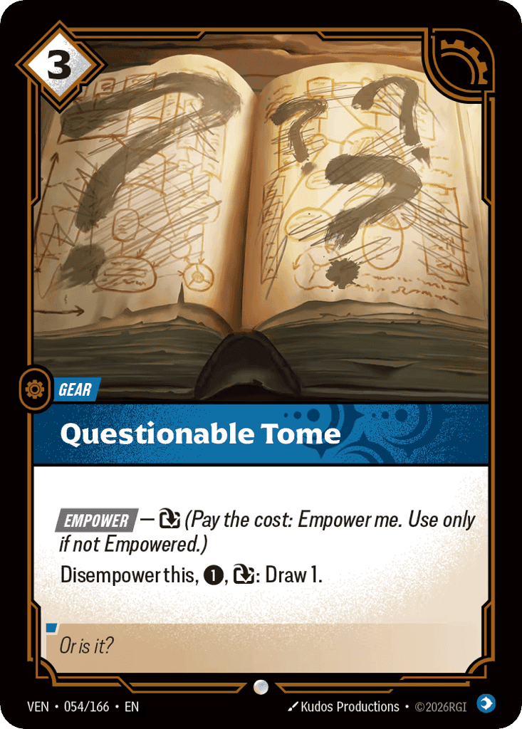 Questionable Tome [VEN-054]