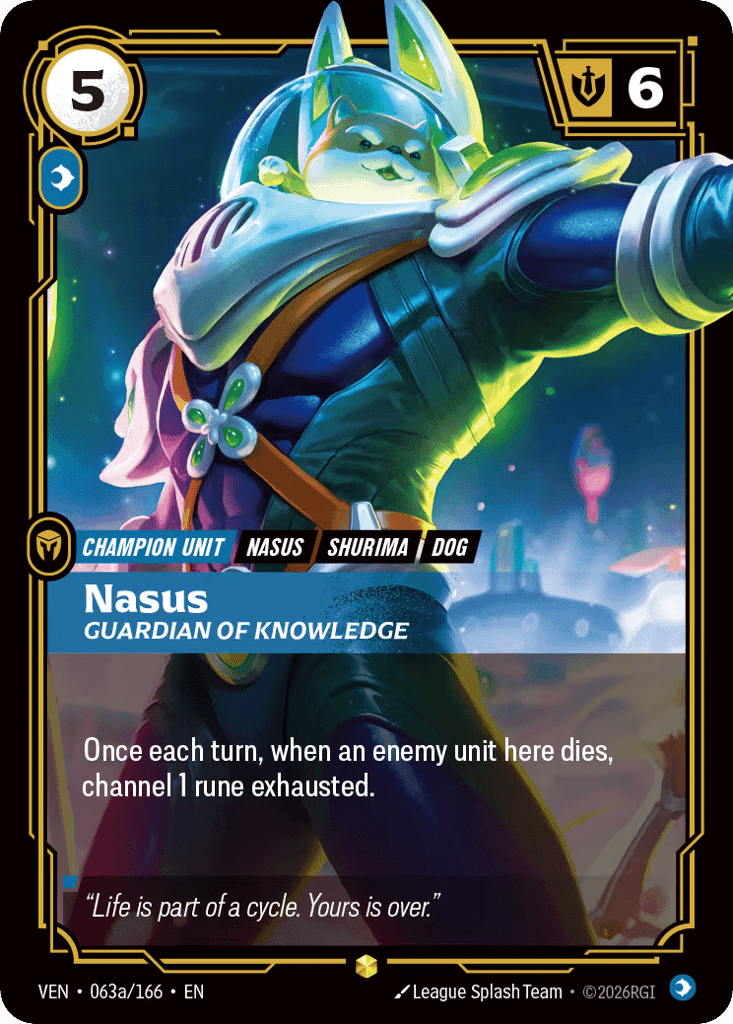 Nasus, Guardian of Knowledge (Alternate Art) [VEN 063a/166] (Foil)
