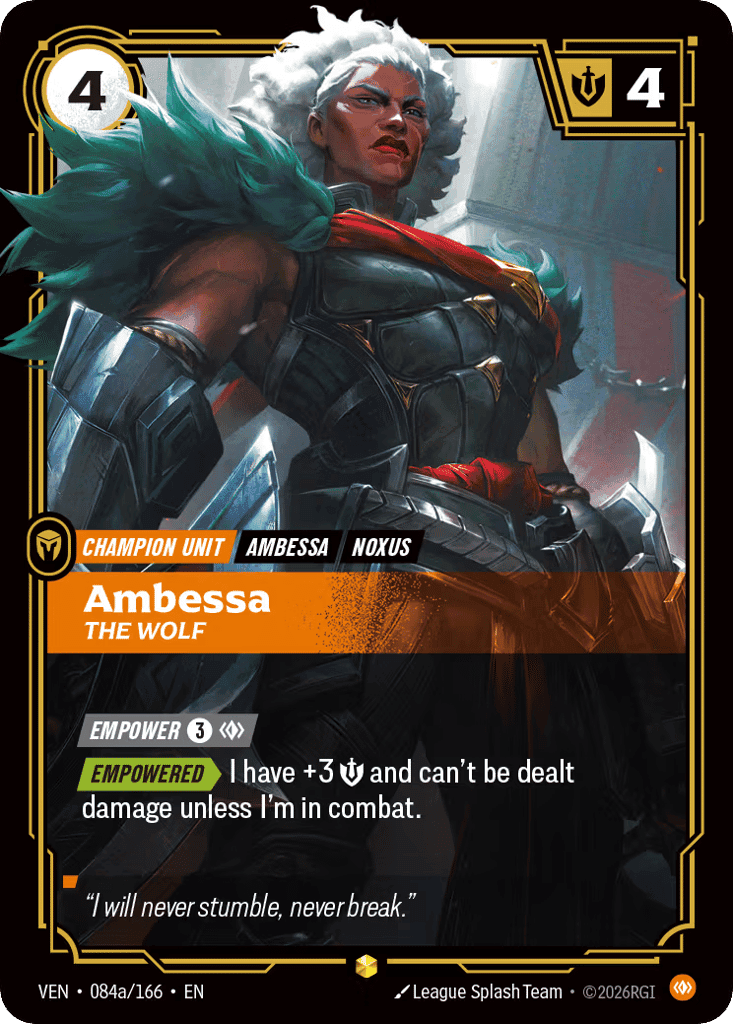 Ambessa, The Wolf (Alternate Art) [VEN 084a/166] (Foil)