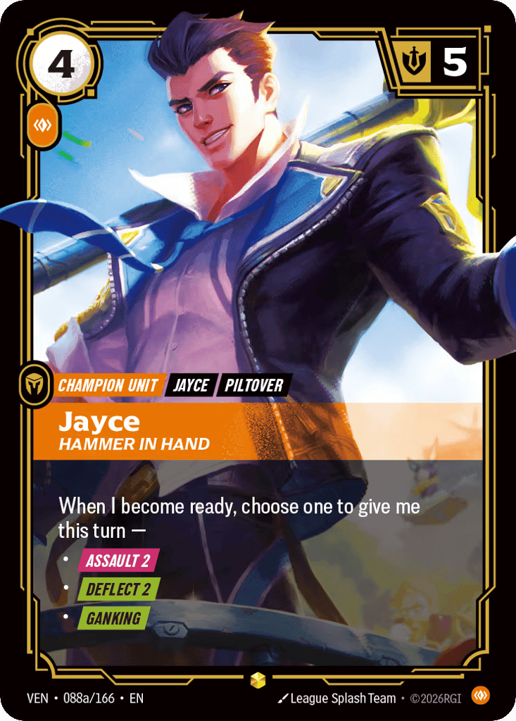 Jayce, Hammer in Hand (Alternate Art) [VEN 088a/166] (Foil)