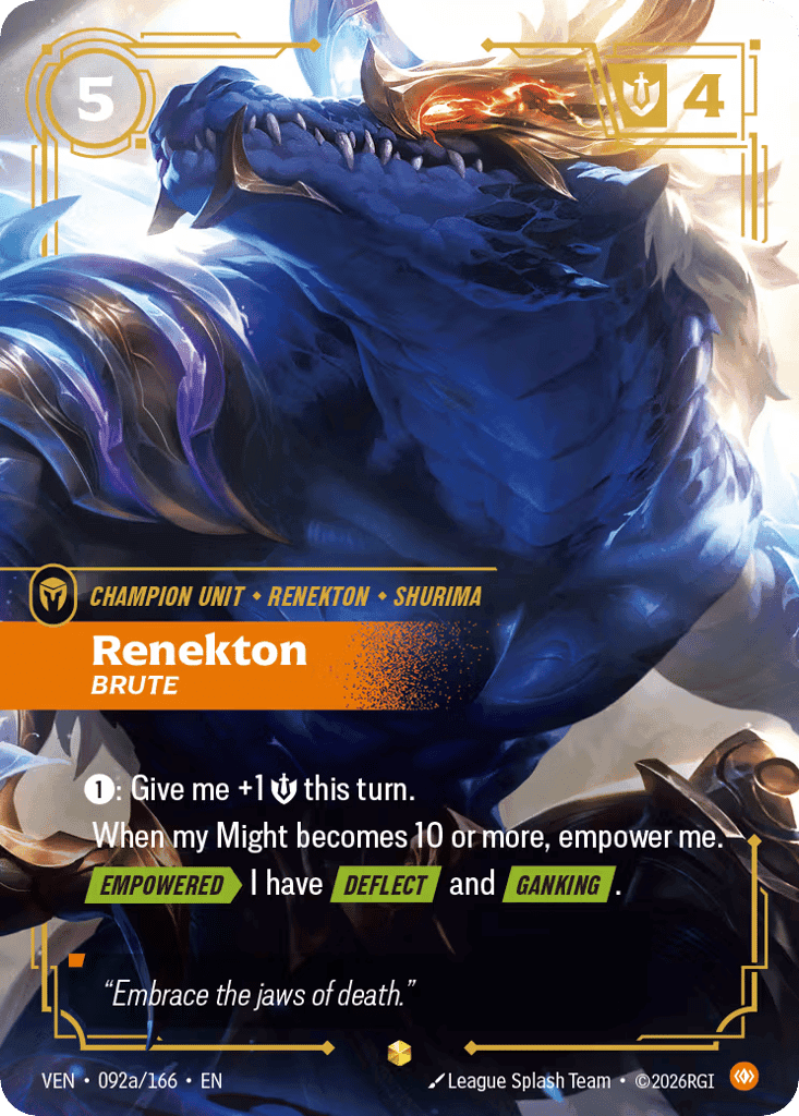Renekton, Brute (Alternate Art) [VEN 092a/166] (Foil)